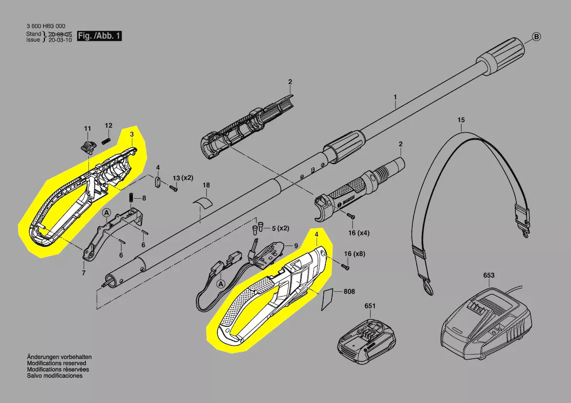 Poignée réf. F 016 F05 219 Bosch